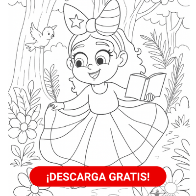 GRATIS Hoja de Colorear - Jibarita en el Bosque - Audaz Editorial