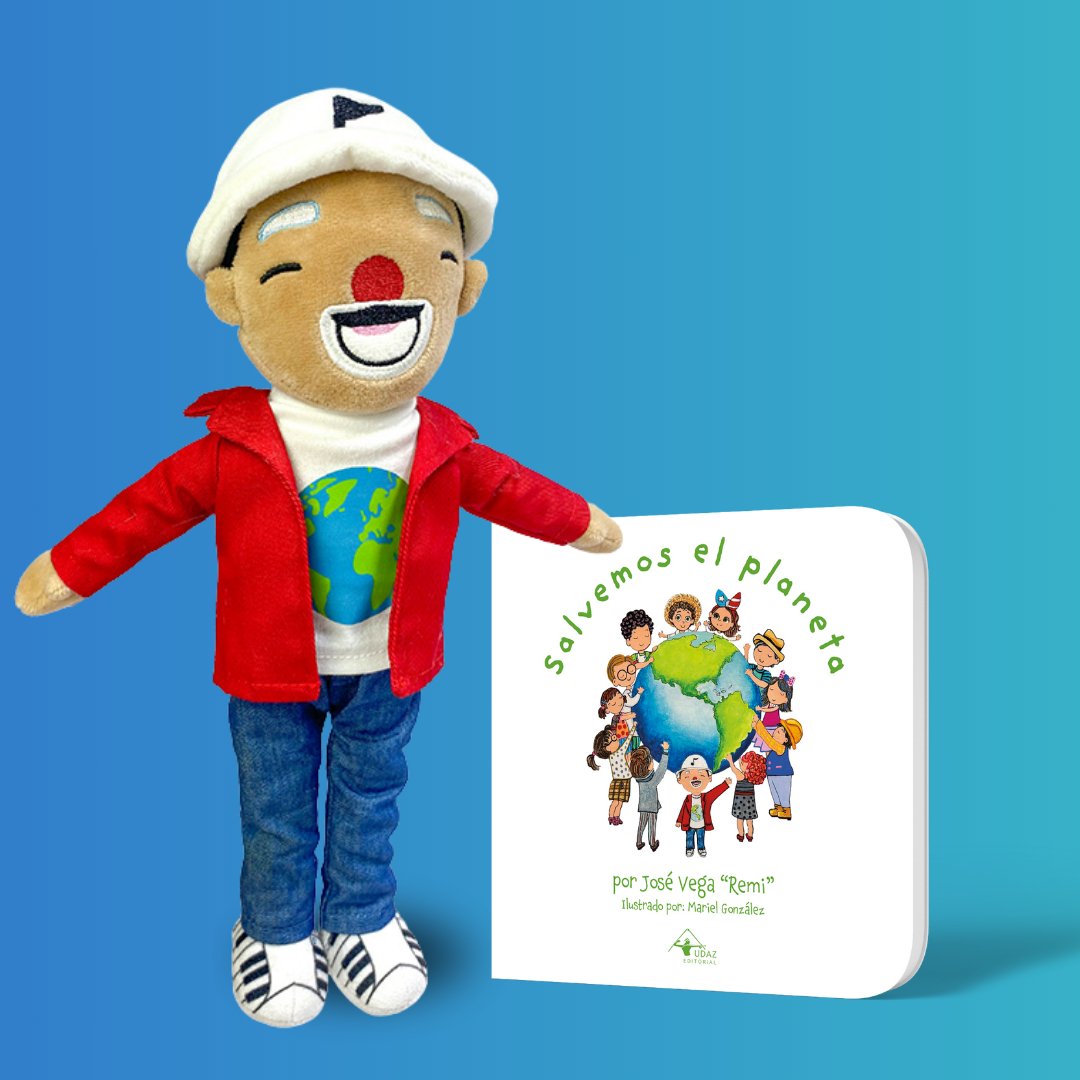 ¡NUEVO! Set Libro Salvemos el Planeta + Peluche del Payaso ReMi - Audaz Editorial