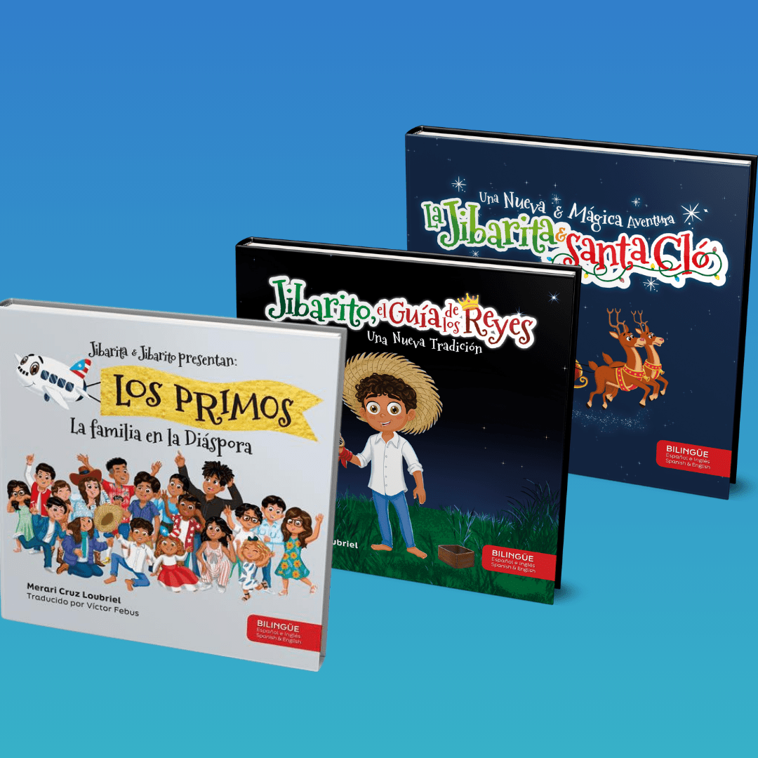 Oferta de 3 Libros Bilingües | Los Primos + Jibarito el Guía de los Reyes + Jibarita & Santa Cló © | Todos Bilingüe - Audaz Editorial