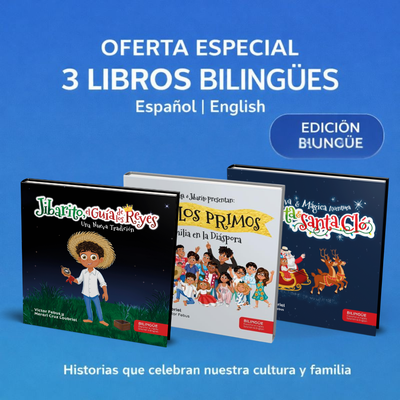Oferta de 3 Libros Bilingües | Los Primos + Jibarito el Guía de los Reyes + Jibarita & Santa Cló © | Todos Bilingüe