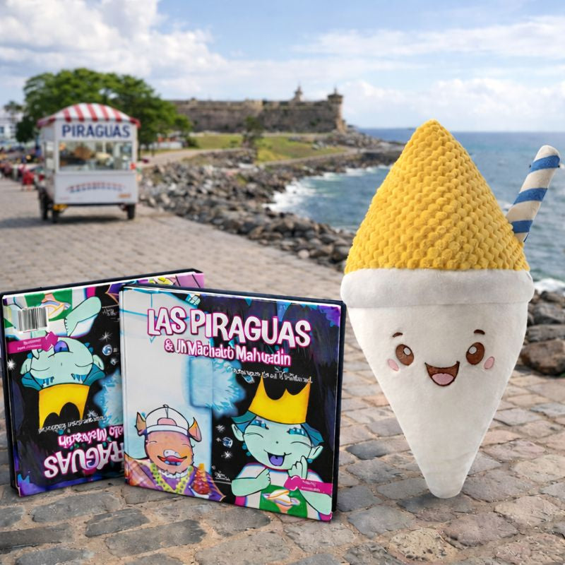 Set Libro Las Piraguas y Malvadín  + Peluche Piri la Piragüa