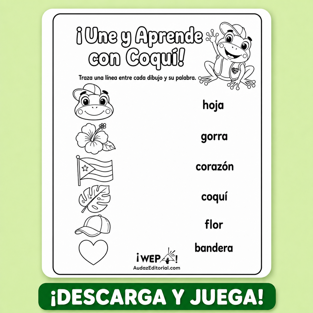 Hoja de Actividades - Une y Aprende