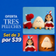Oferta 3 Peluches Boricuas  | Caballo Colorete + Sr. Sandwichito de Mezcla + Jibarita