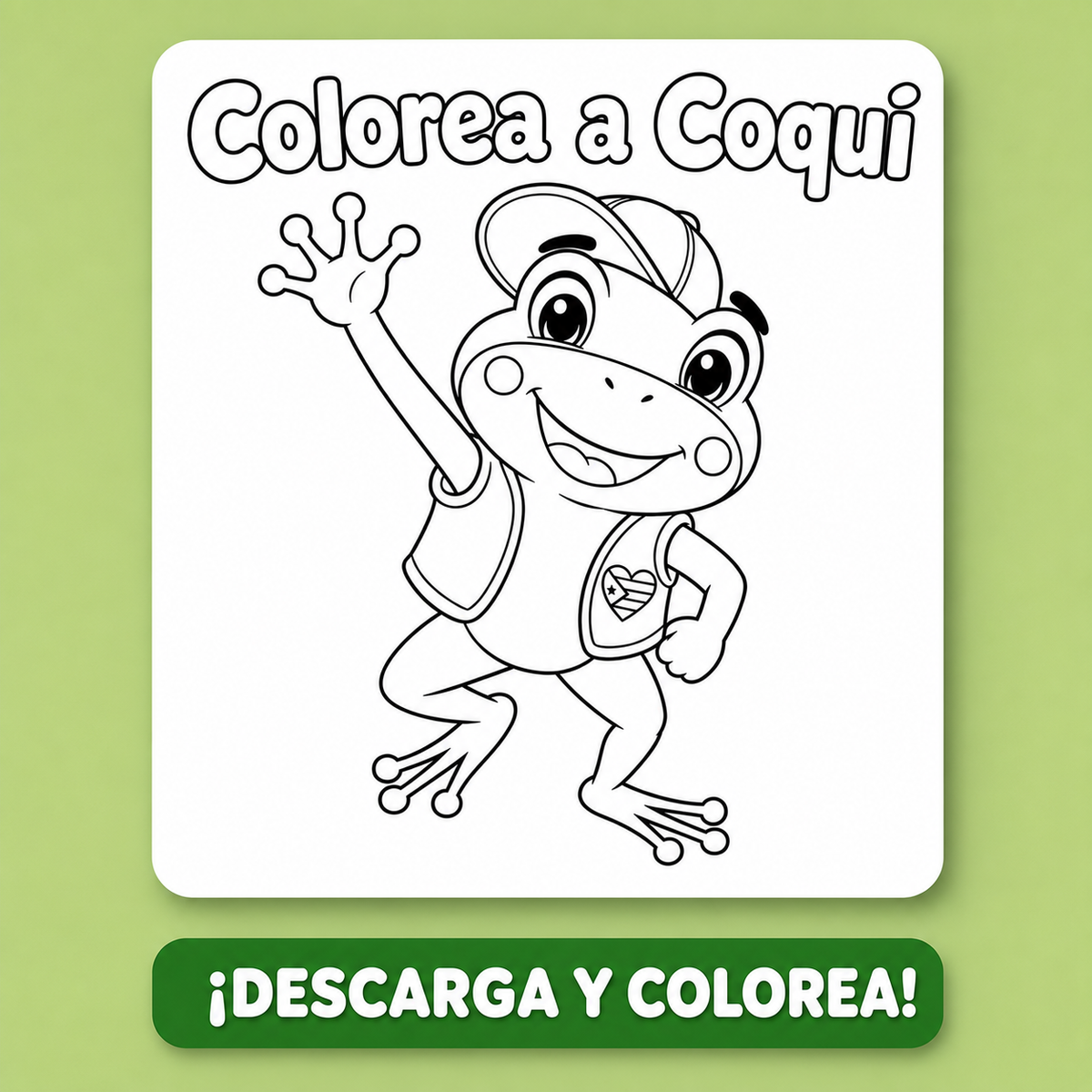 Hoja de Colorear - Coqui Llanerito