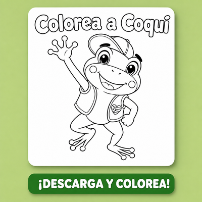 Hoja de Colorear - Coqui Llanerito