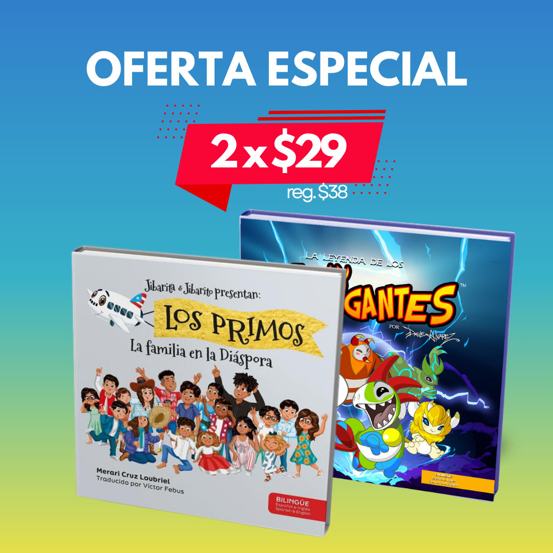 Oferta| 2 Libros Autores Boricuas |  Vejigantes™ + Los Primos: La Familia en la Diáspora