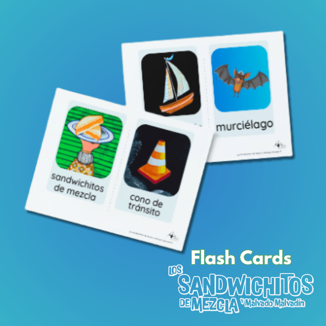 Flash Cards Educativas – Los Sandwichitos de Mezcla y Malvado Malvadín - Audaz Editorial