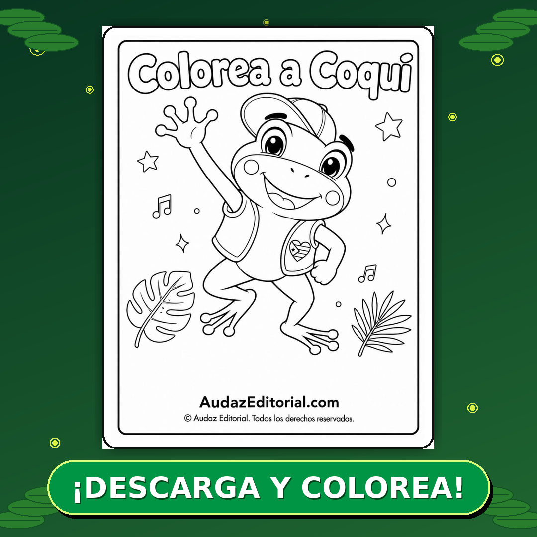 Hoja de Colorear - Coqui Llanerito