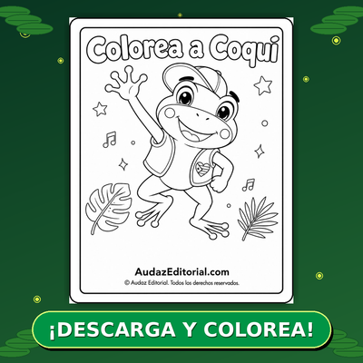 Hoja de Colorear - Coqui Llanerito
