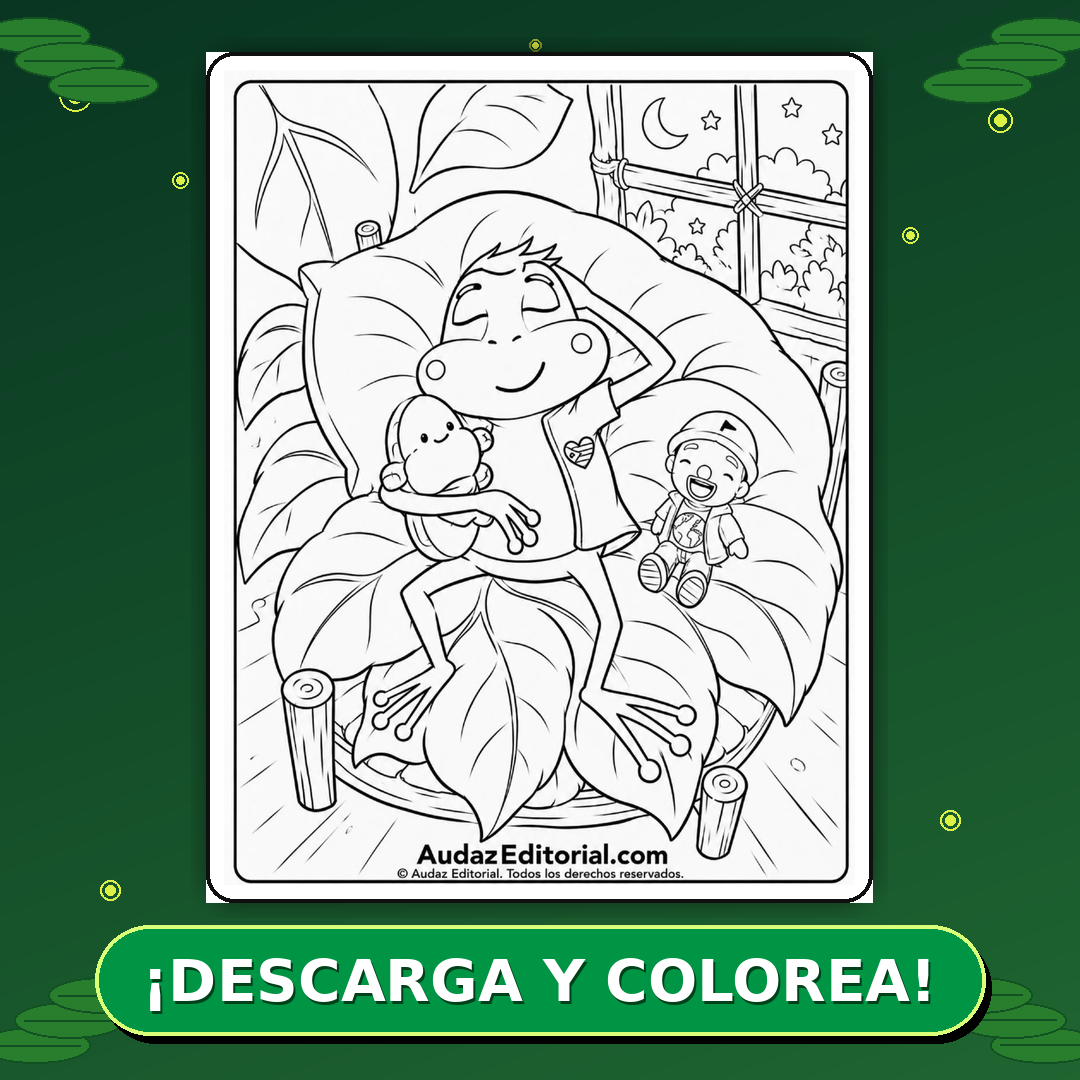 Hoja de Colorear - Coquí Durmiendo