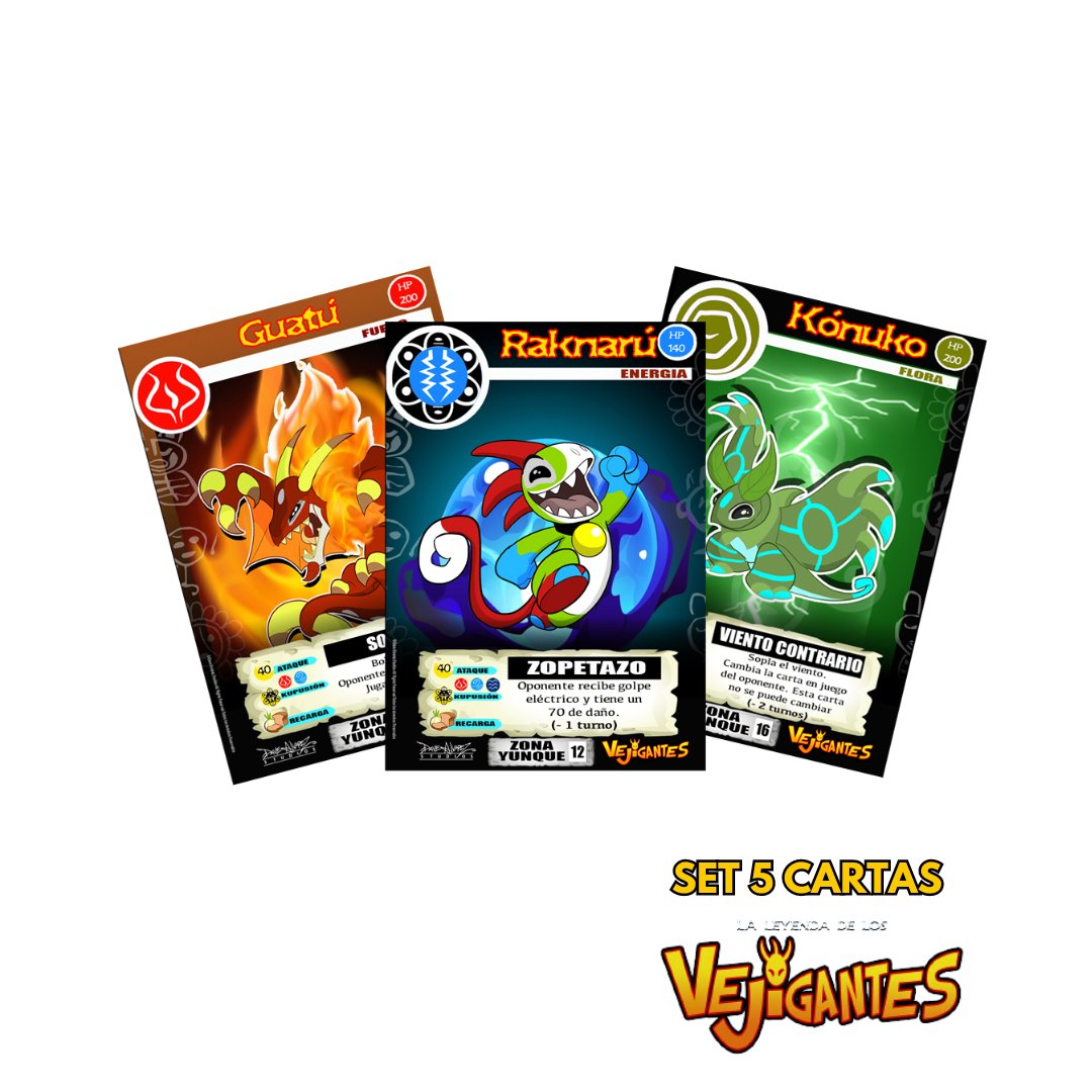 Set Vejigantes | Libro + Set 5 Cartas | La Leyenda de los Vejigantes™ - Audaz Editorial