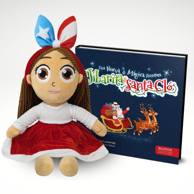 NUEVO! Set Jibarita & Santa Cló | Libro + Peluche | Bilingüe - Audaz Editorial